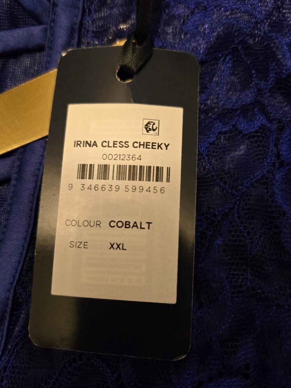 New! Fox & Royal Irina Cless Cheeky Sheer Lingerie No Crotch Size XXL Royal Blue - Picture 3 of 8